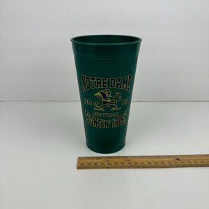 Plastic 2013 Green Notre Dame Football Fighting Irish Drinking Cup w‎ Schedule